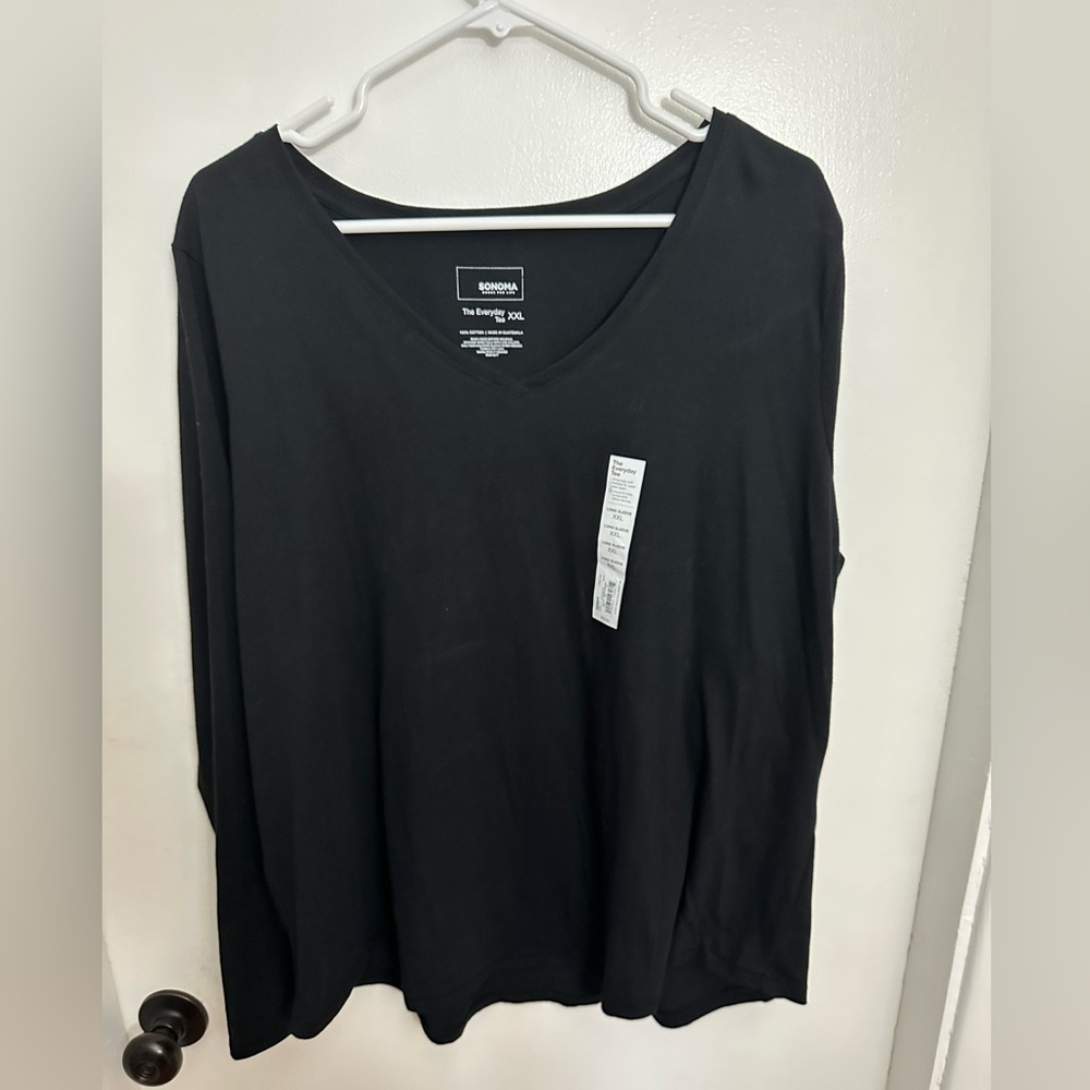 Women’s Sonoma black long sleeve top XXL. New with tag